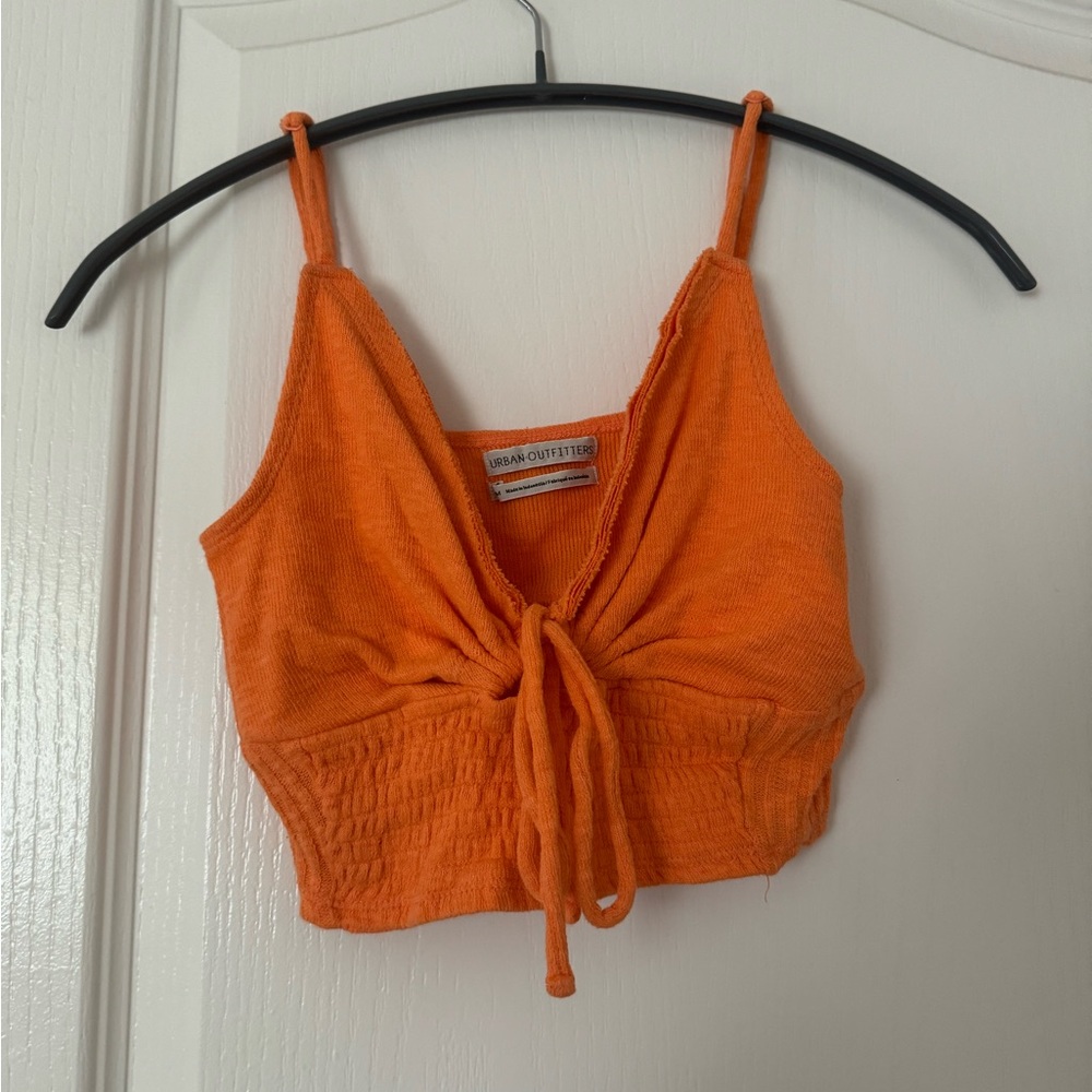 urban outfitters orange crop top